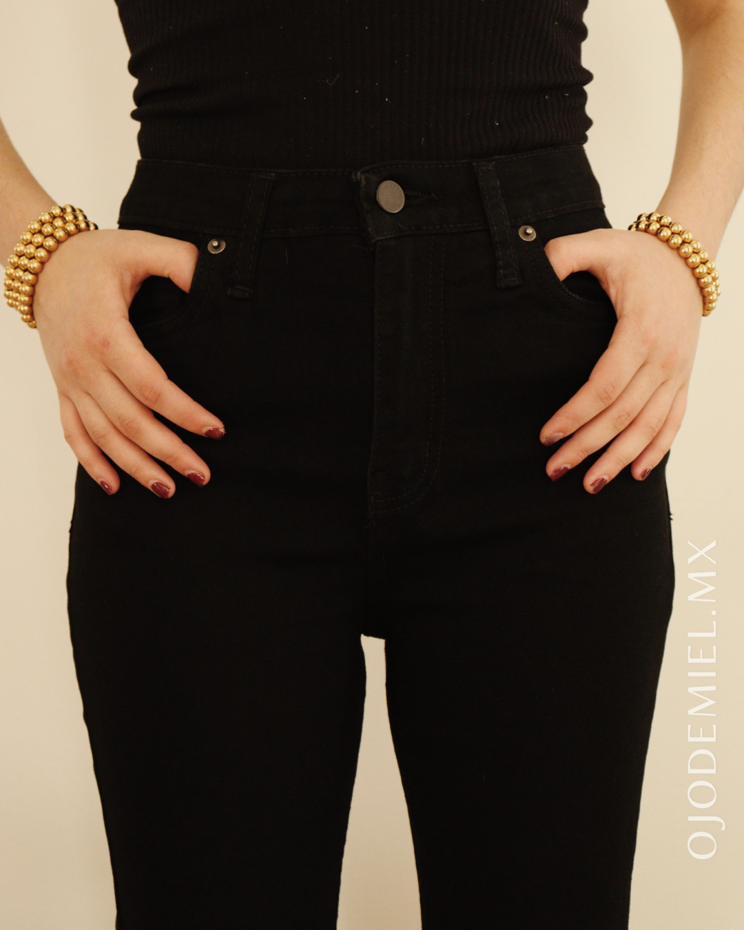 PANTALÓN FLARE NEGRO
