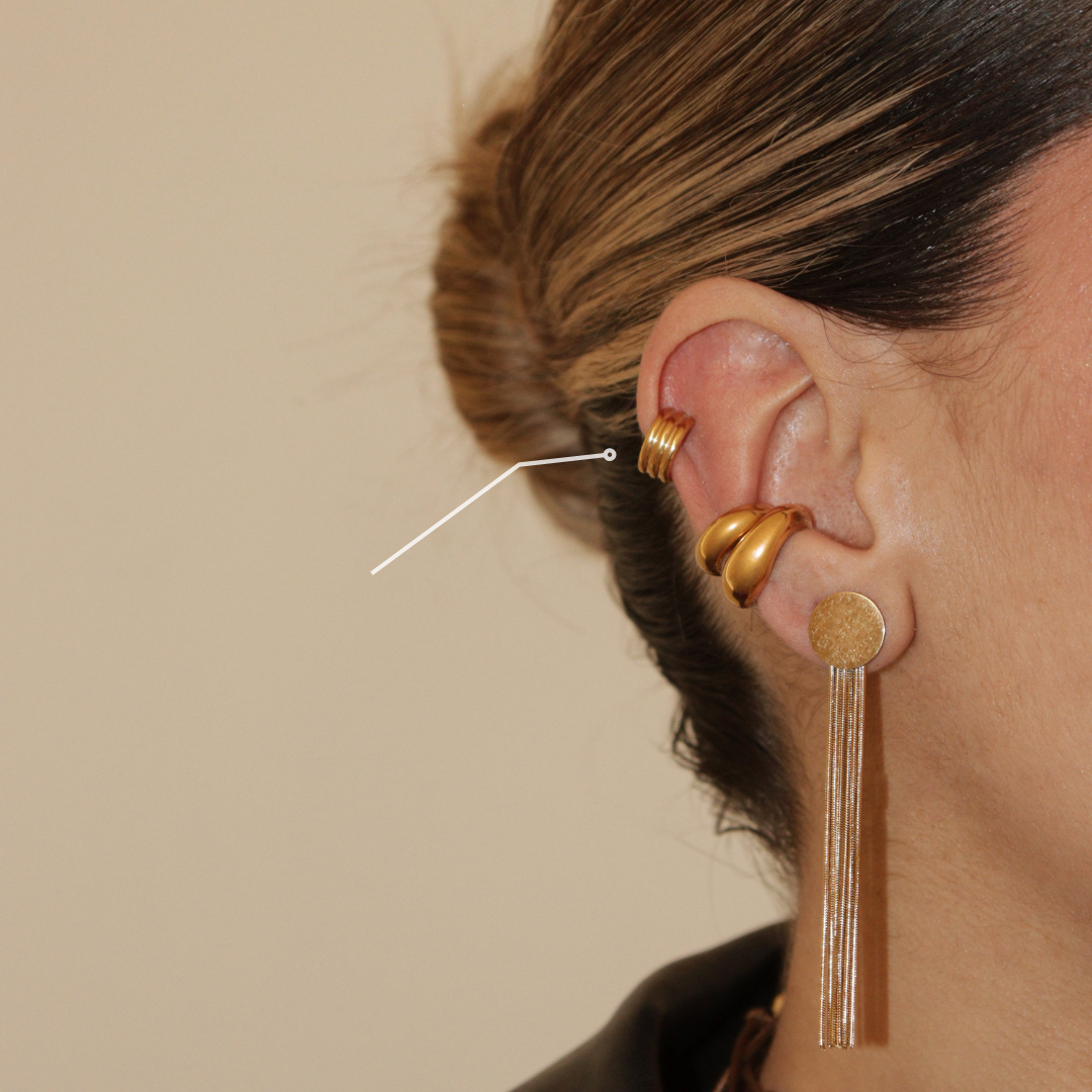 EARCUFF TRIPLE DORADO