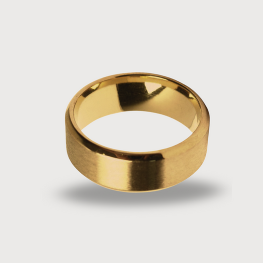 ANILLO DORADO LISO GRUESO