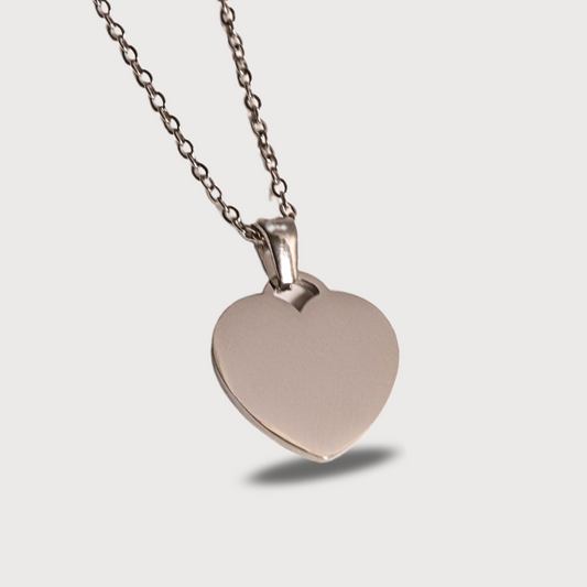 COLLAR CORAZÓN PLATEADO