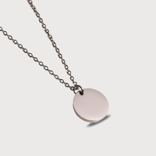 COLLAR CÍRCULO PLATEADO MEDIANO