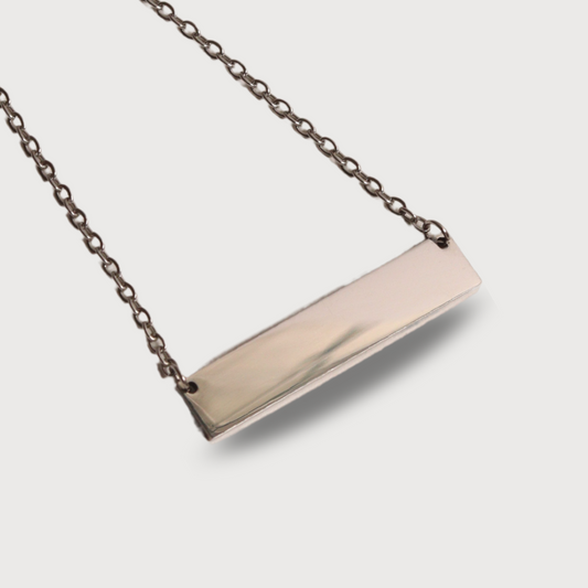 COLLAR BARRA PLATEADA