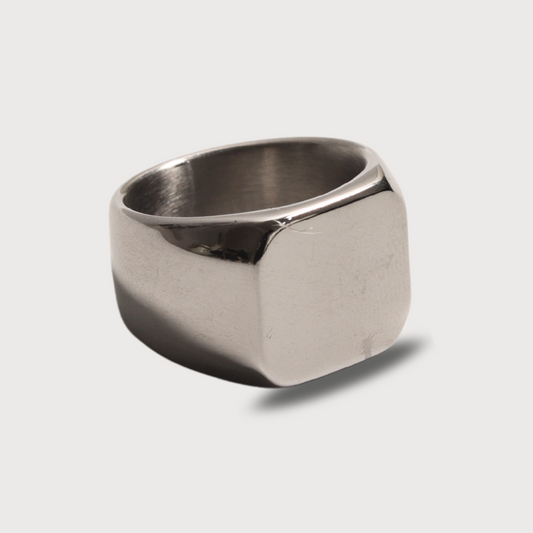 ANILLO CUADRADO PLATEADO