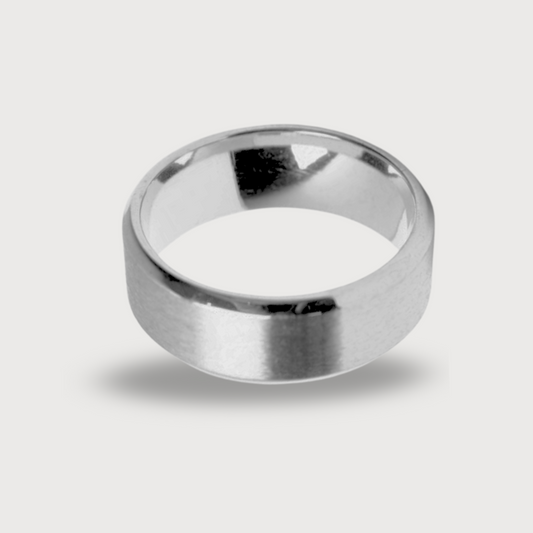 ANILLO PLATEADO LISO GRUESO