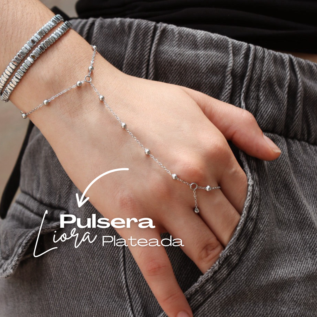 PULSERA ANILLO LIORA PLATEADA