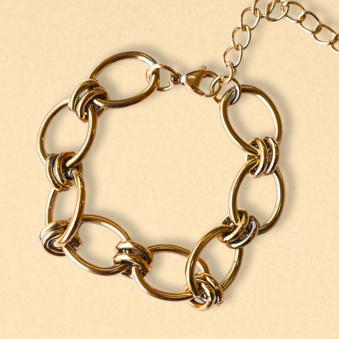 PULSERA ESLABÓN DORADA