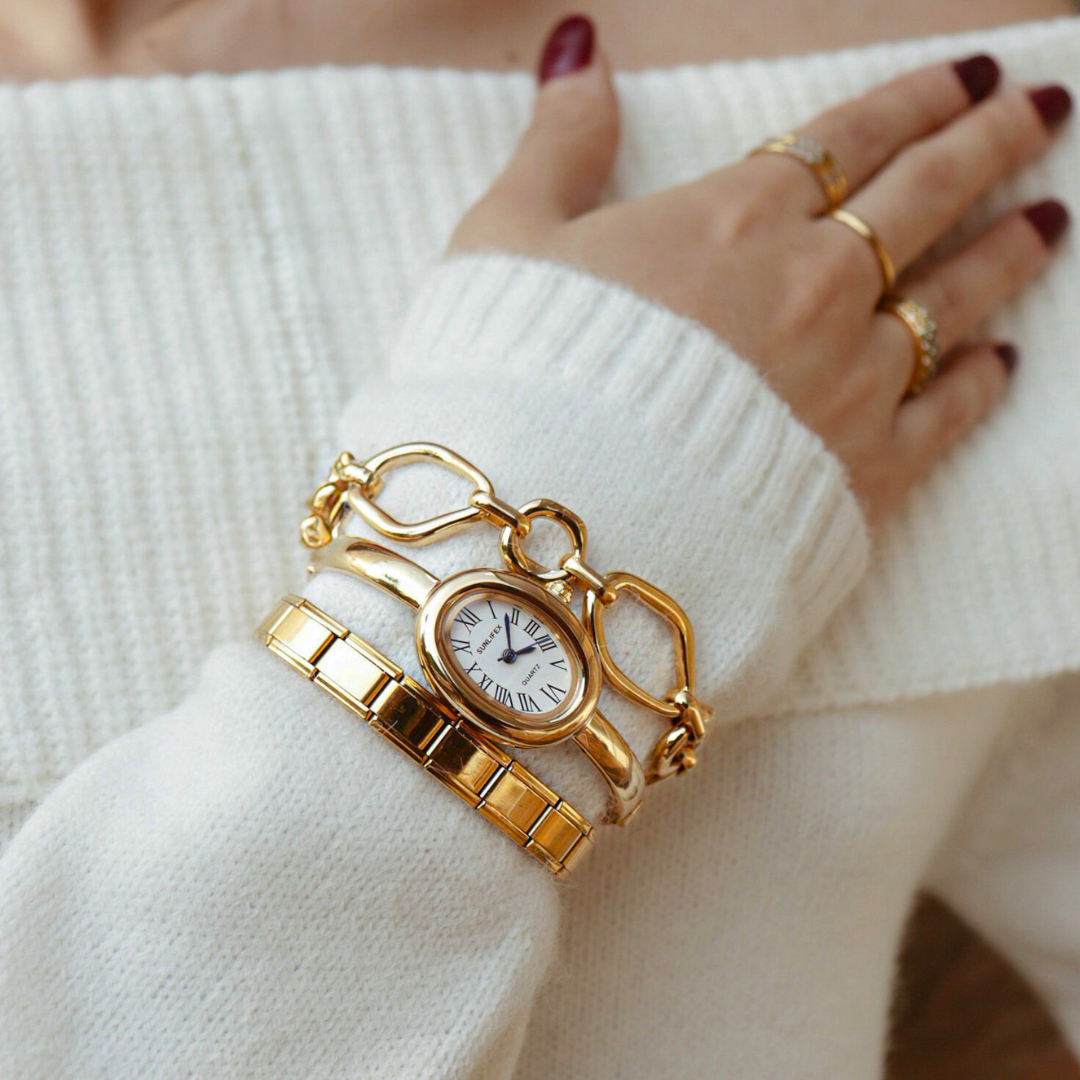 RELOJ VINTAGE DORADO