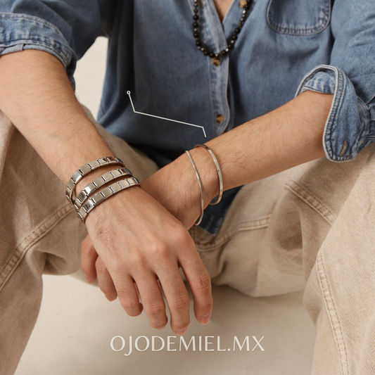 PULSERA DOBLE PLATEADA