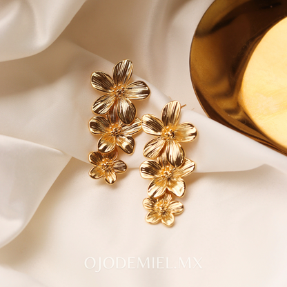 ARETES DALIA DORADOS