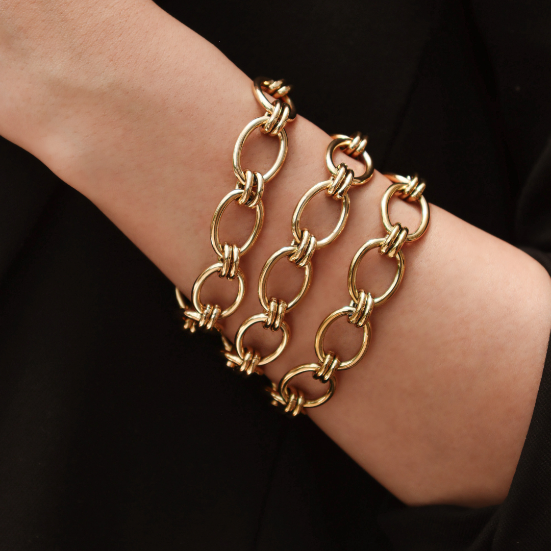 PULSERA ESLABÓN DORADA
