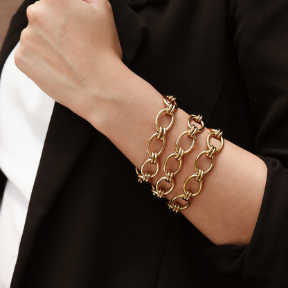 PULSERA ESLABÓN DORADA