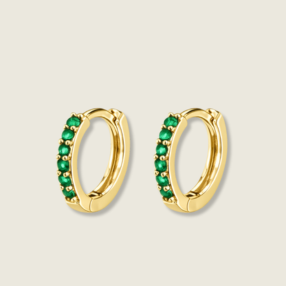 HUGGIES ZIRCONIAS VERDE ESMERALDA (PAR)