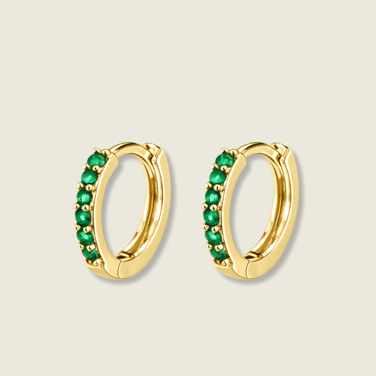 HUGGIES ZIRCONIAS VERDE ESMERALDA (PAR)