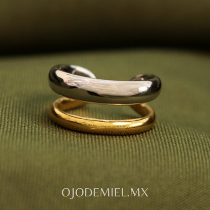 ANILLO DOBLE BICOLOR