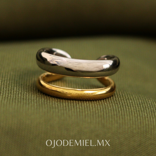 ANILLO DOBLE BICOLOR