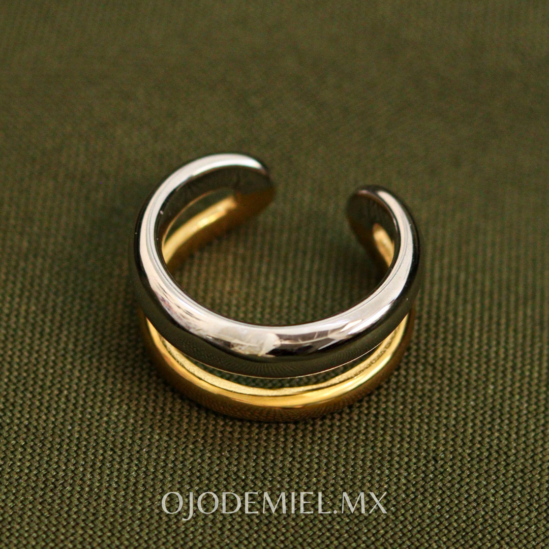 ANILLO DOBLE BICOLOR