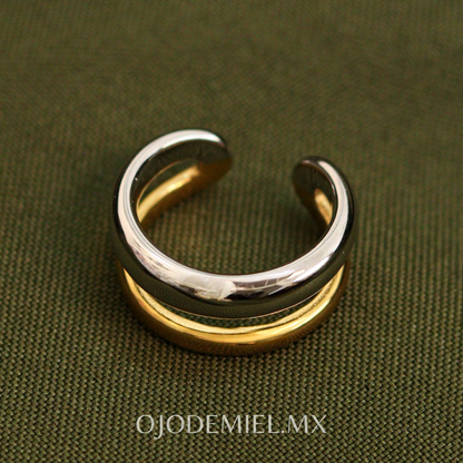 ANILLO DOBLE BICOLOR