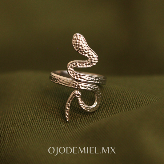ANILLO SNAKE PLATEADO