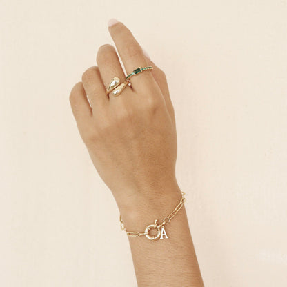 ANILLO SNAKE ESMERALDA