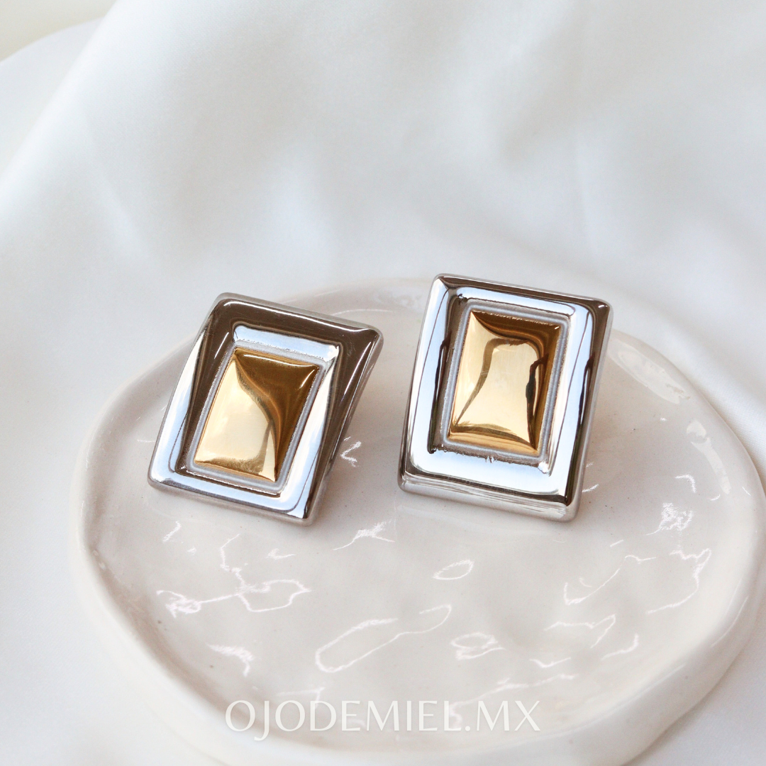 ARETES AVA BICOLOR