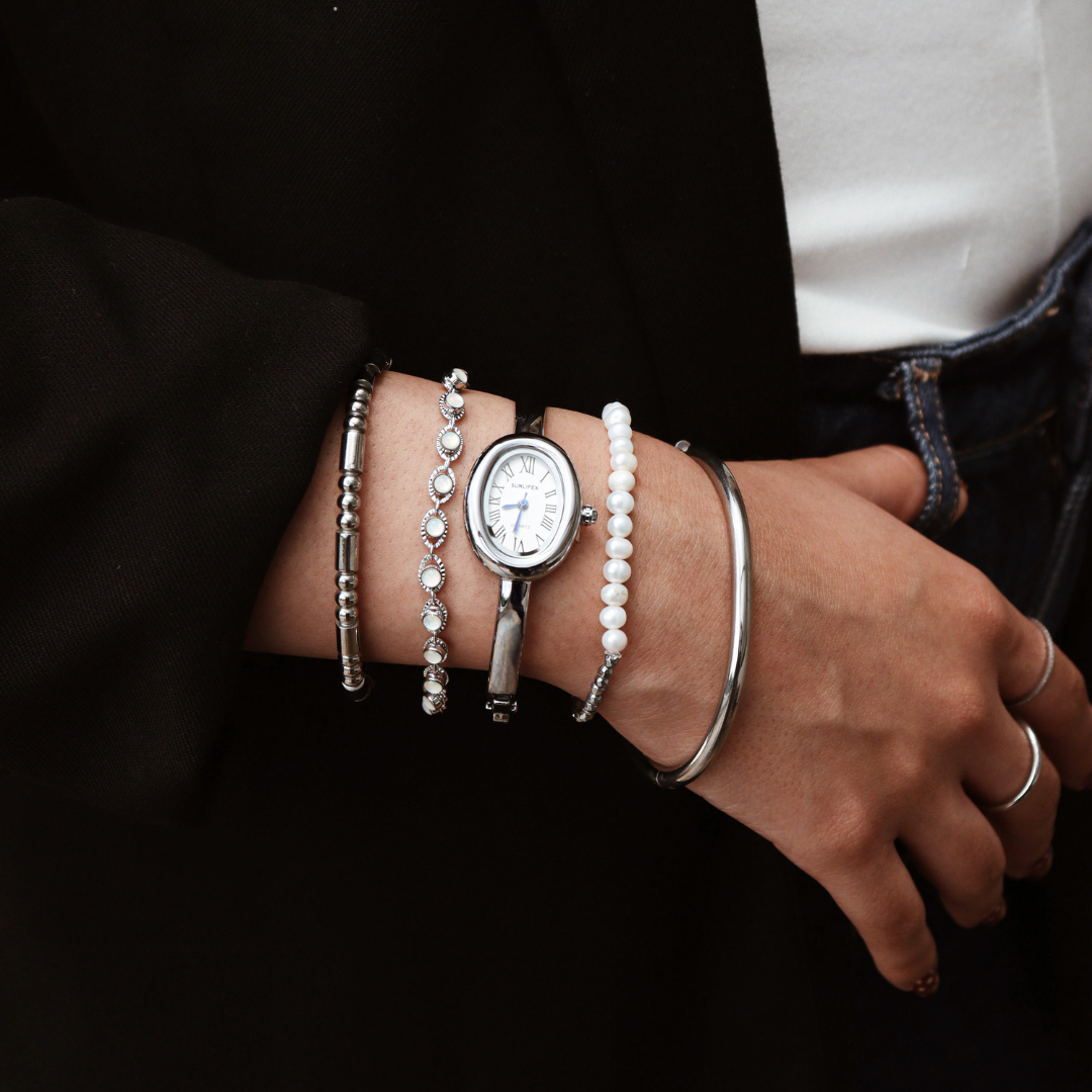 RELOJ VINTAGE PLATEADO