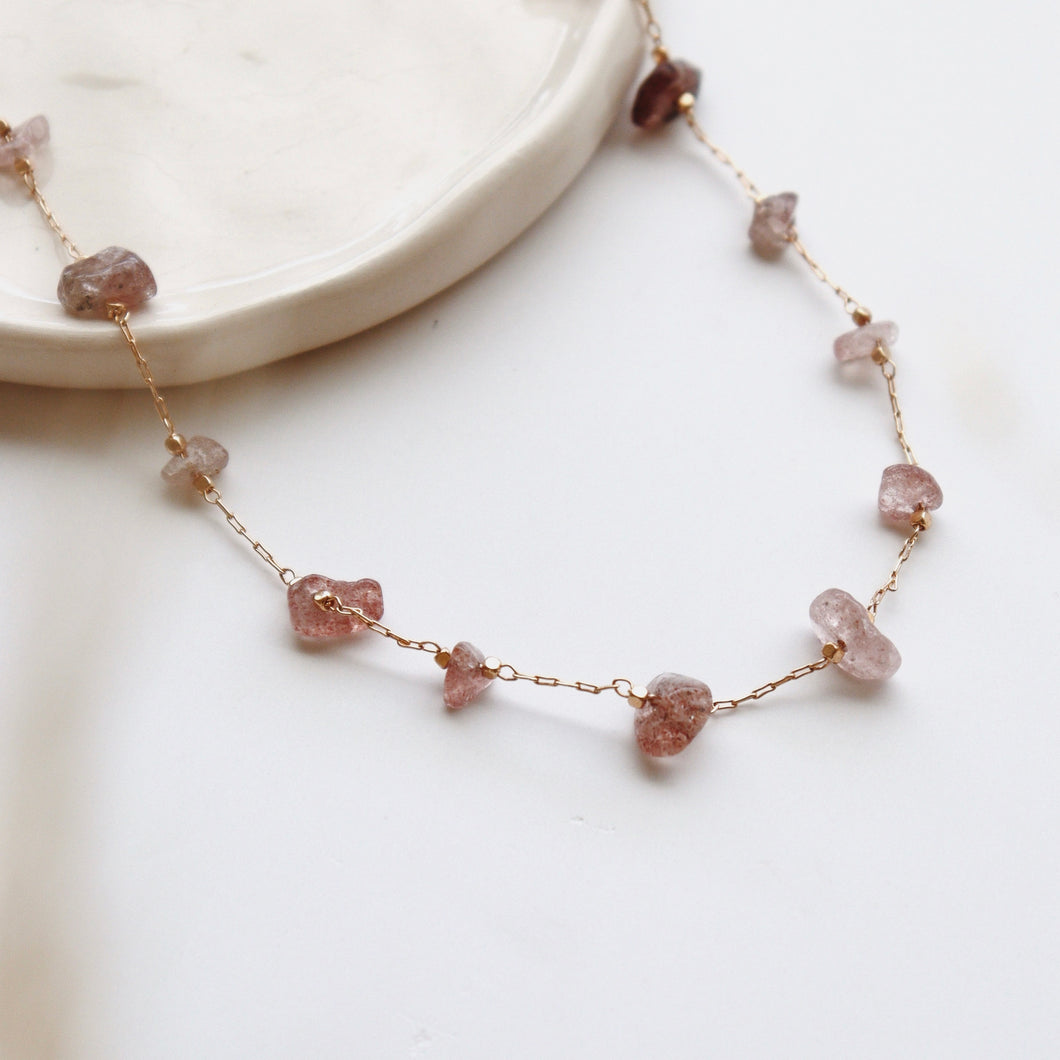 CHOKER CUARZO ROSADO