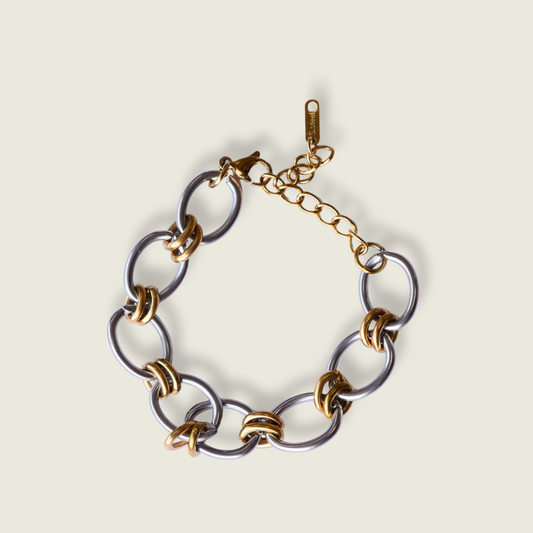 PULSERA ESLABÓN BICOLOR