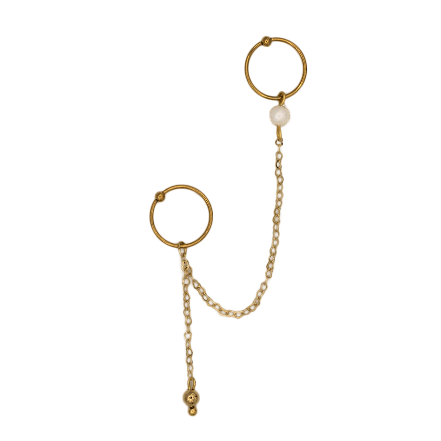 PIERCING CADENA CON PERLA