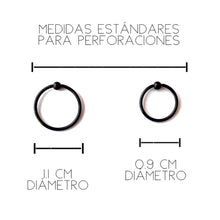 Cargar imagen en el visor de la galería, PIERCING NEGRO LISO
