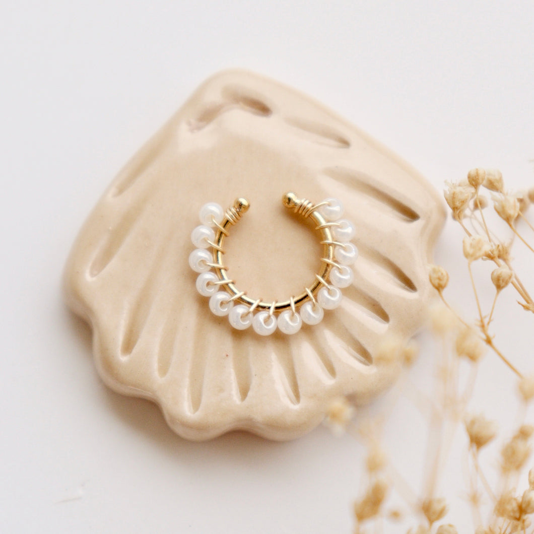 EARCUFF BORDADO APERLADO