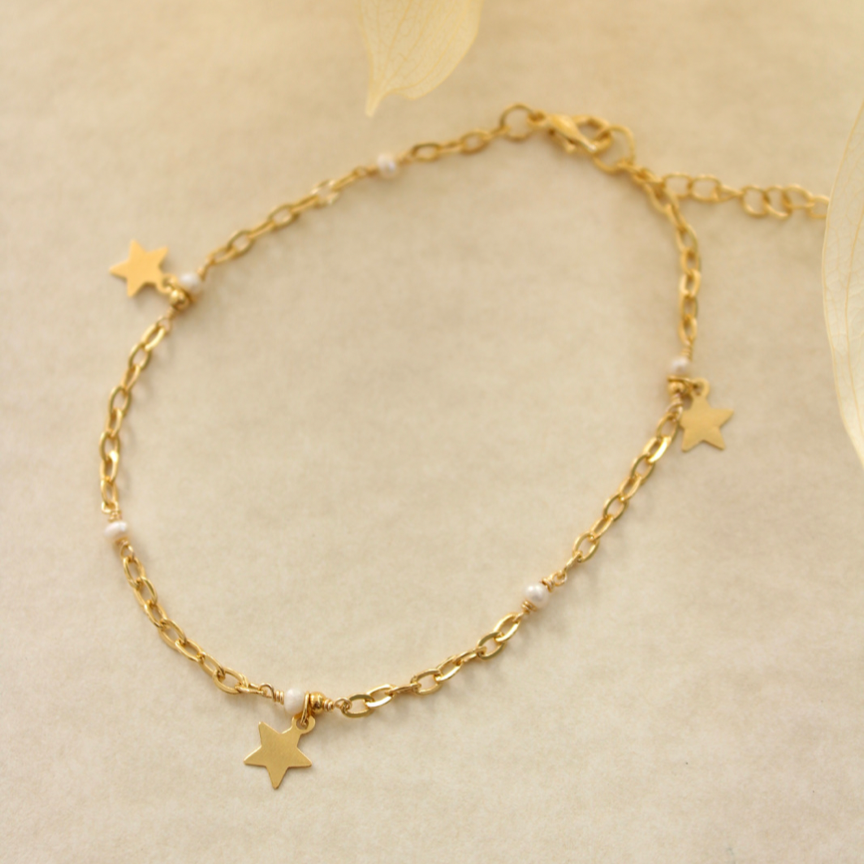 TOBILLERA ESTRELLITAS COLGANTES