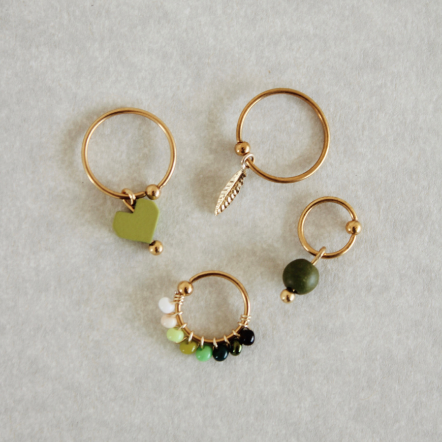 PIERCING PLUMITA ORO