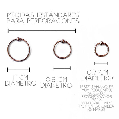 PIERCING PLATEADO LISO