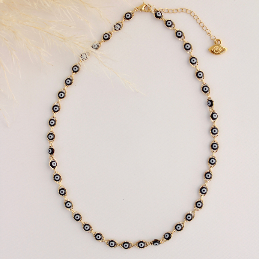 CHOKER OJO TURCO NEGRO