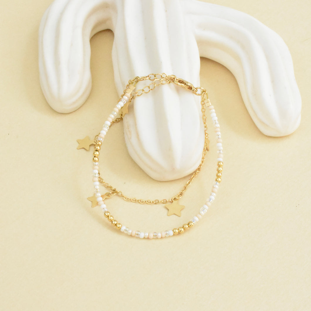 PULSERA CHAQUIRAS Y ESTRELLAS
