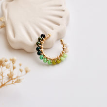 Cargar imagen en el visor de la galería, EARCUFF BORDADO VERDE DEGRADADO
