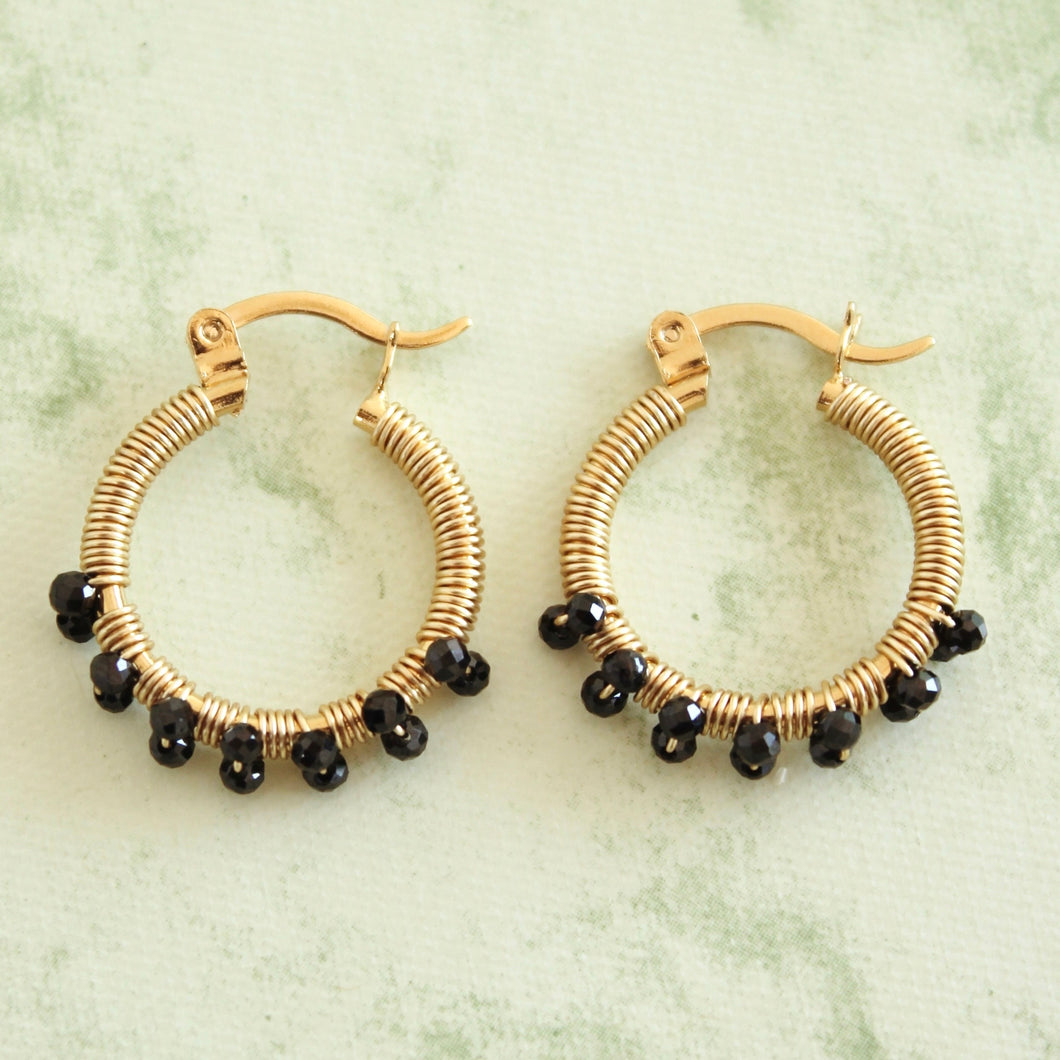ARRACADAS BLACK STONE